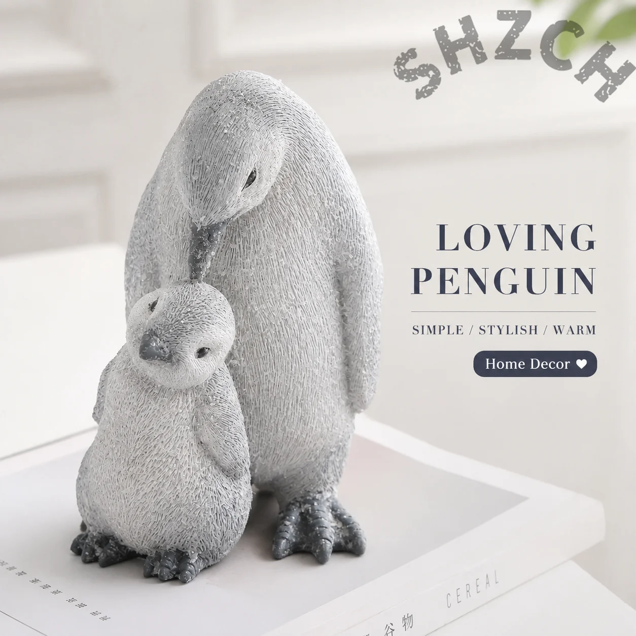 Resin Penguin Figurine – Weather-Resistant Outdoor & Indoor Decor for Gardens, Yards, and Winter-Themed Spaces
