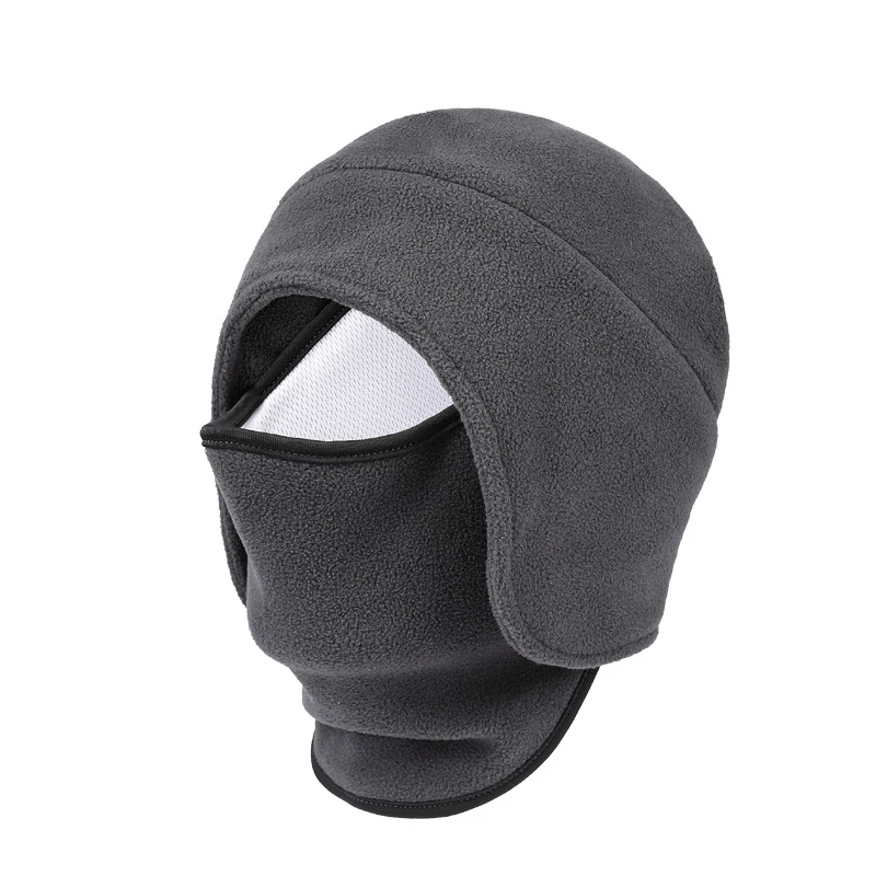 

Balaclava Hat Men Women Beanie Earflap Helmet Winter Fleece Lining Warm Autumn Skiing Accessory For Outdoor