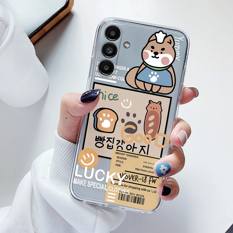 Case For Samsung Galaxy S23 FE Phone Cover Soft Shockproof Bumper Silicone Fundas For Samsung S 23 FE Coque Cute Transparent