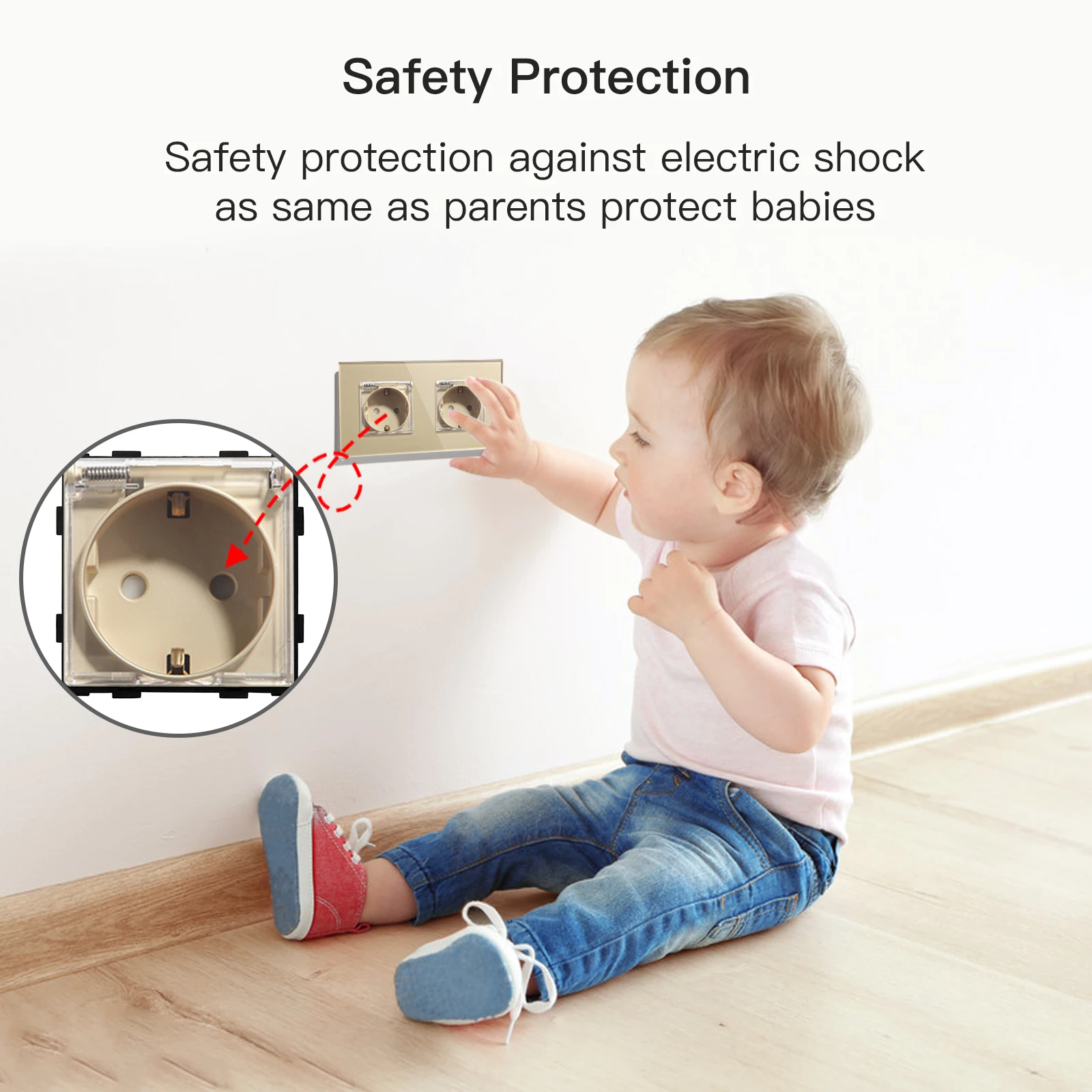 Bseed 16a 3 cores tomada de parede dupla elétrica à prova dwaterproof água painel cristal tomada elétrica para cozinha ao ar livre banheiro