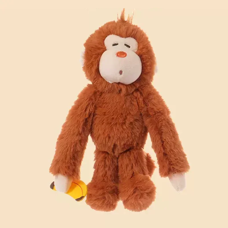 Série Miniso-Malou Brinquedos de pelúcia para meninas, pingente de macaco de mão longa, mini sacola de banana, personalidade divertida, presentes de aniversário surpresa