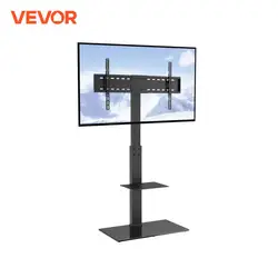 VEVOR TV Stand Mount Swivel Tall TV Stand for 32-55/ 65/ 85 inch TV Height Adjustable Portable Floor TV Stand Max VESA 600x800mm