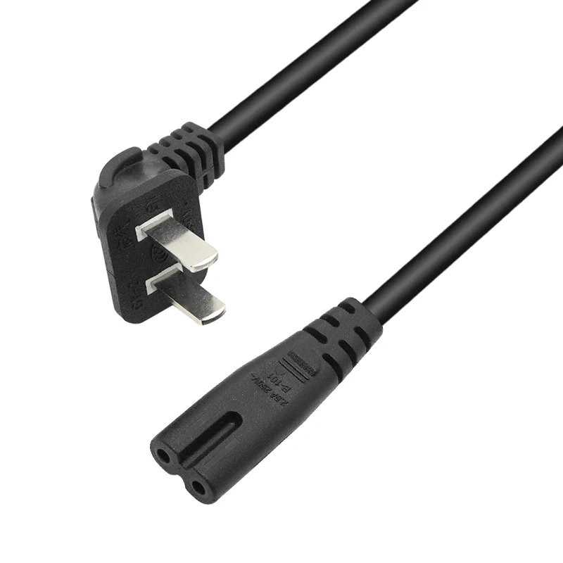 TV Power Cord PSE JET Certificated, Down Angle NEMA 1-15P to IEC320 C7 2 Prong Extension Cable for LeTV TCL, 1.5M