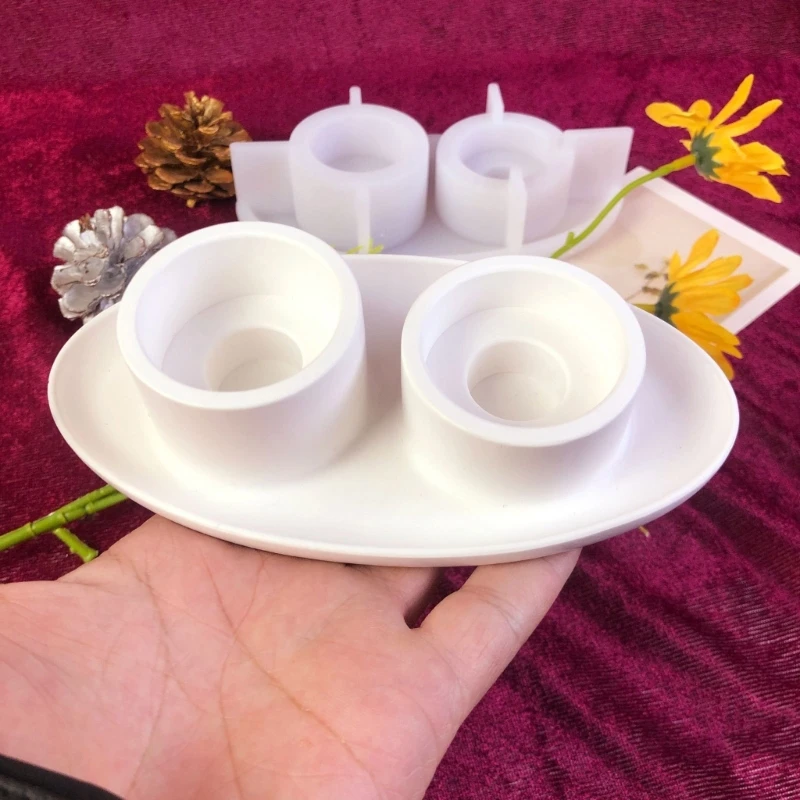 Flexible Resin Candlestick Mold DIY Holder Mold for Crafting Enthusiasts