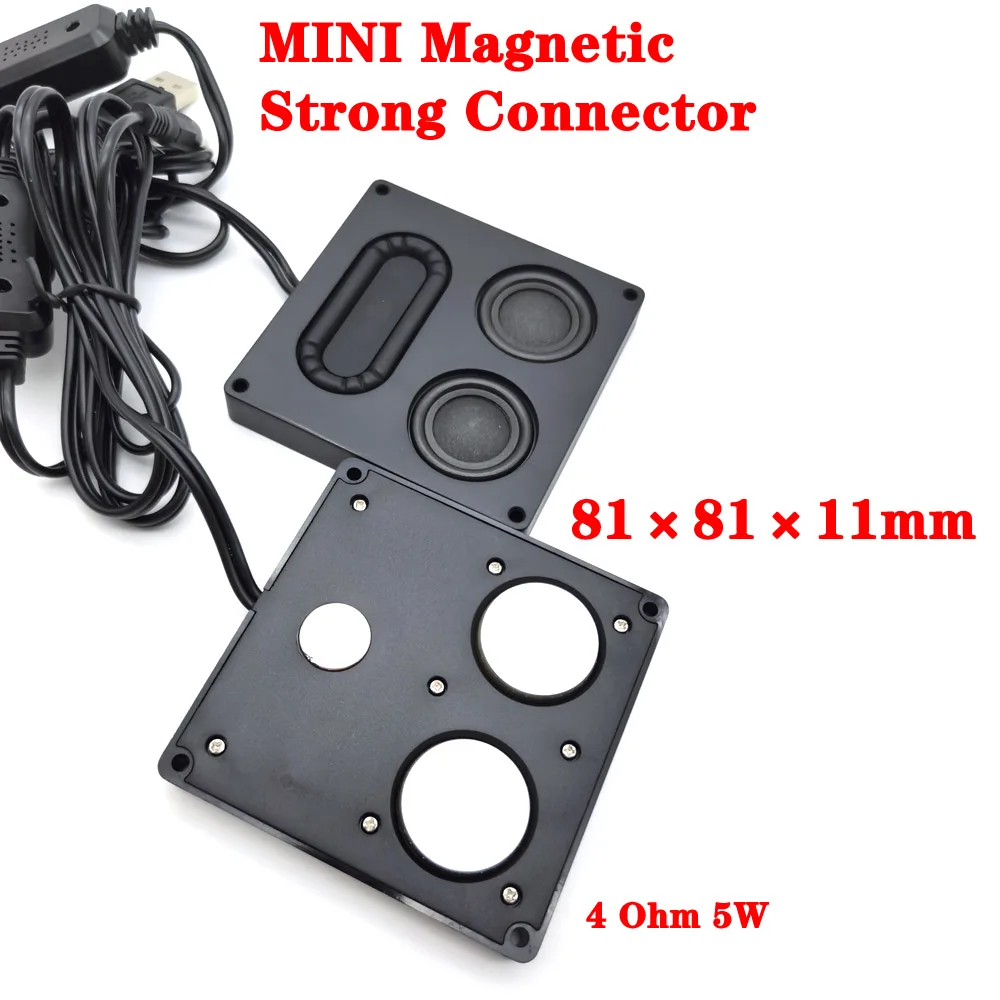 81 × 11 mm Zoll tragbarer Audio-Lautsprecheranschluss 4 Ohm 10 W Mini-Vollbereichs-Sound-Lautsprecher DIY-Multimedia-Lautsprecher Heimkino