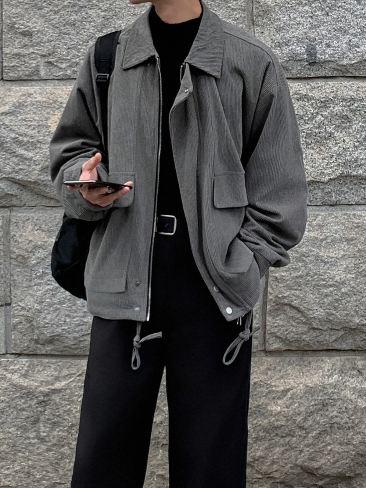 

Американская ретро-куртка в рабочем стиле для мужчин: осенняя винтажная свободная вельветовая верхняя одежда, модный брендовый трендовый стиль Cleanfit