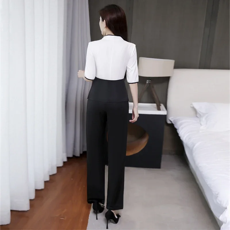 New Spa Uniforms Women Salon Foot Bath Massage Technician Esthetic Overalls Working Sauna Work Clothes for Female Pants Suit