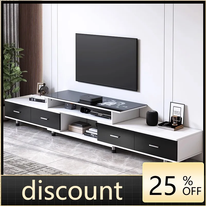 LH modern simple living room household small apartment floor retractable coffee table TV cabinet