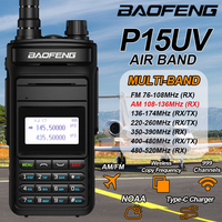 NEW Baofeng Walkie Talkie P15UV Air Band AM/FM Type-C Long Range Wireless Copy Frequency NOAA 999CH Multi-Band Two Way Ham Radio