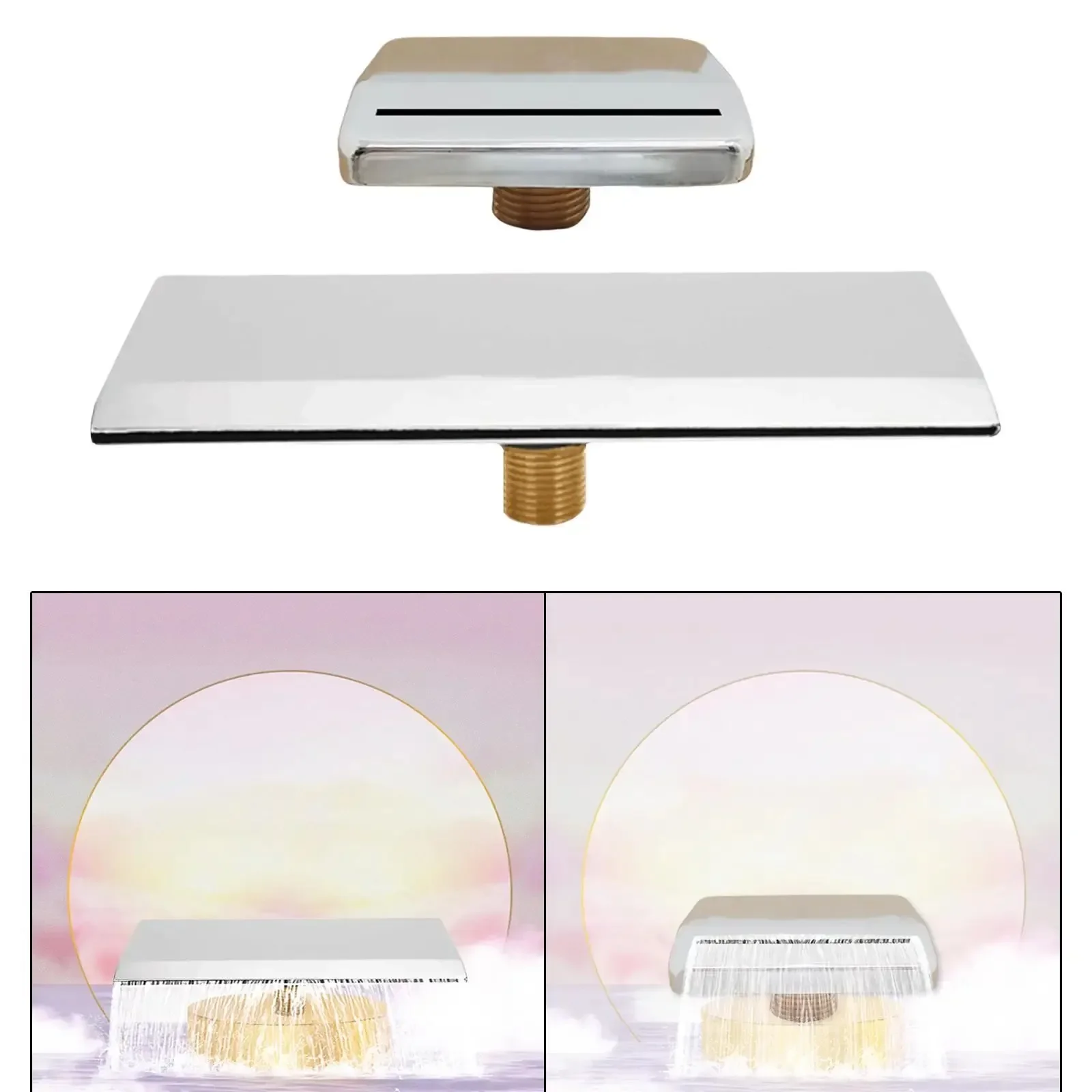 

1pcs Waterfall Water Fountain Water Feature 304 Stainless steel Water Sprinklers Outdoor Decor Aerator for Garden Pool SPA