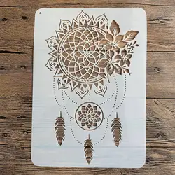 Plantillas A4 29x21cm para manualidades, pintura de pared, libro de recortes colorear, álbum en relieve, plantilla de tarjeta de papel decorativa, mandala, Polinesia