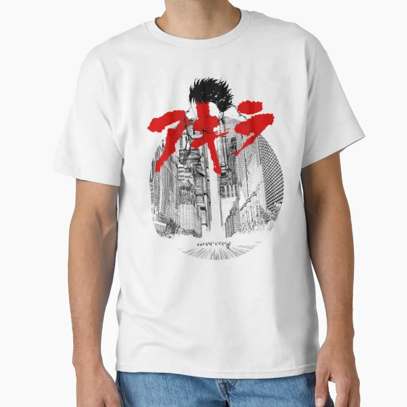 

Highway Tetsuo Mini Neo Tokyo Explosion Akira Cyberpunk Anime T shirt Large size Tops Manga Graphic Print Y2k Clothes Cartoon T