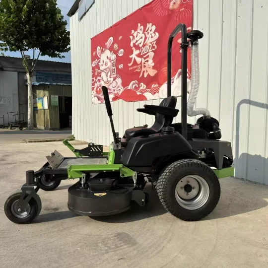 Ride Zero Turn Industrial Grade Lawn Mower 42inch Cutting Width Petrol Powered Four-wheel Collection Crushing Machine 1000mm Max
