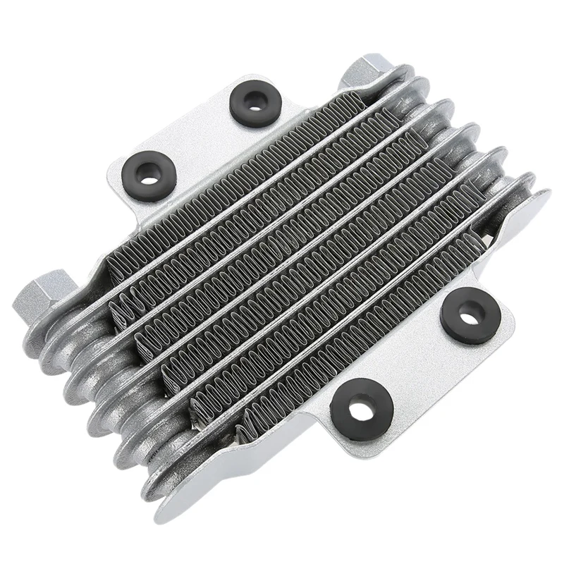 Motorcycle Engine Oil Cooler Cooling Radiator 85Ml Universal Silver Aluminum for 100Cc-250Cc Motorcycle Dirt Bike Atv