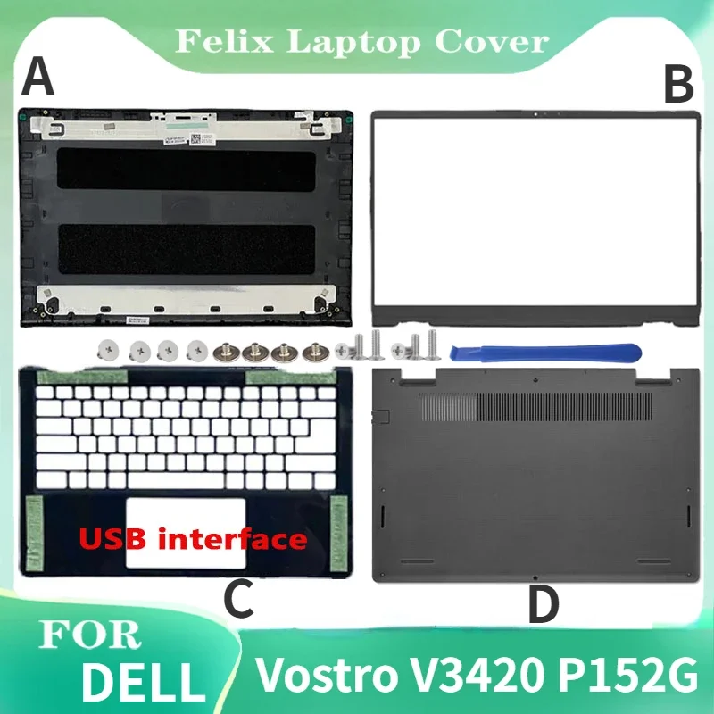 New For Dell Vostro V3420 P152G Laptop Accessories Lcd Back Cover/Front Panel/Palm Rest/Bottom