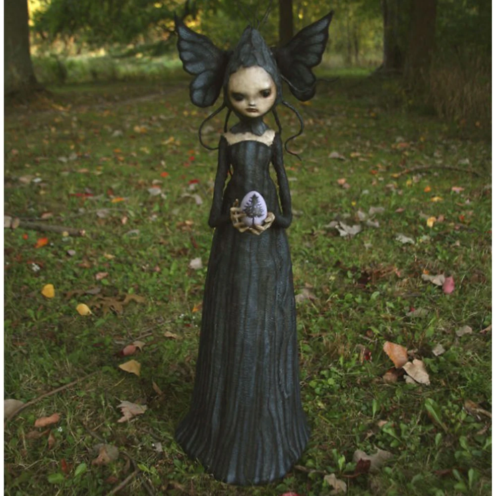 Witch Figurine Durable Spooky Halloween Creepy Realistic Resin Sculpture Witch Figurine Statue For Outdoor Decor Home Decoration