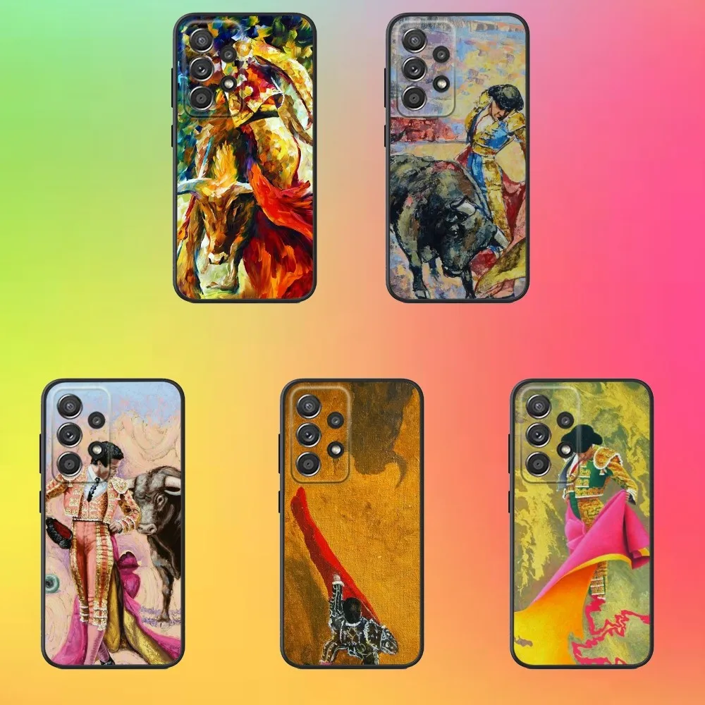 

S-Spanish Bullfighter Phone Case For Samsung S25,S24,S21,S22,S23,S30,Ultra,S20,Plus,Fe,Lite,Note,10,9,5G Black Cover