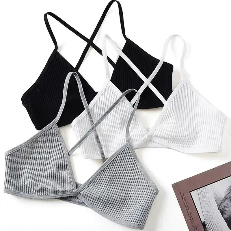 

Seamless Deep-V Bra Women Sexy Triangle Thin Bralette Back Tops Plunge Underwear Tube Vest Top Female Breathable Lingerie