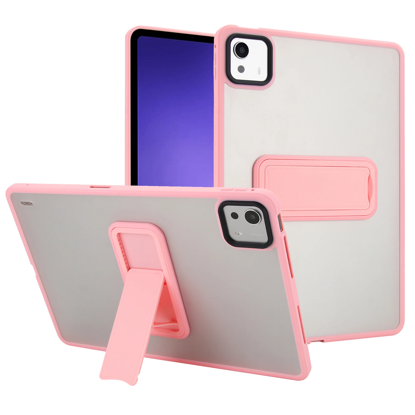 

For Xiaomi Pad 7S Pro 12.5 Case with Kickstand TPU + PC Skin-Touch Tablet Cover - Pink