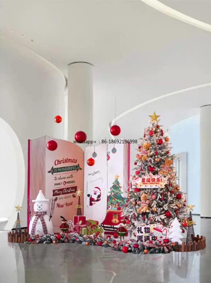 

Large Floor-standing Christmas Snow Tree New Christmas Holiday Winter Atmosphere Mall Amusement Park Check-in Decoration