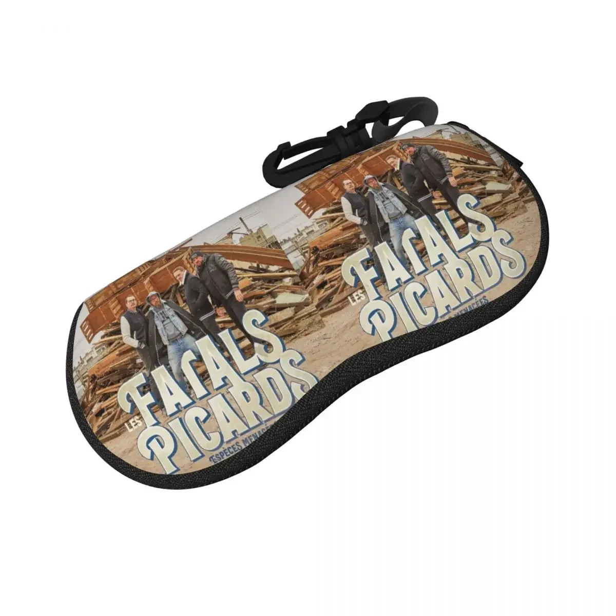Les Fatals Picards Especes Menacees Album 2019 Custodia per occhiali Shell Scatola per occhiali da sole portatile Donna Uomo Borsa per occhiali morbida