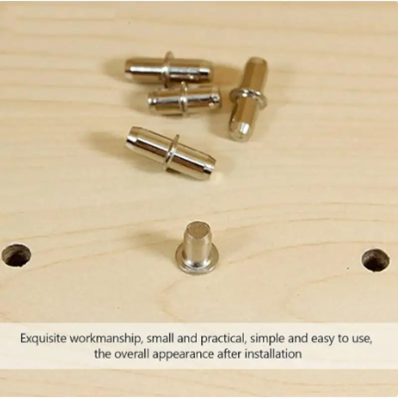 100Pcs Shelf Support Pegs Pins Cabinet Closet Wardrobe Fixing Bracket Plate Holder Furniture Laminate Support Studs Hardw