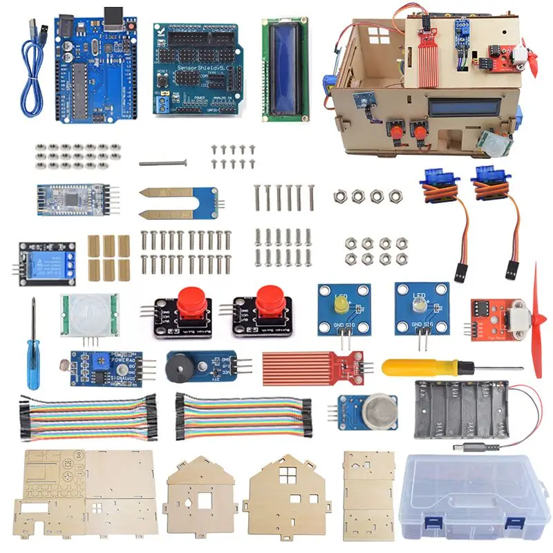 Smart Home IOT Kit With PLUS Board For Arduino STEAM House Kit DIY Electronic Kit CE Compliant