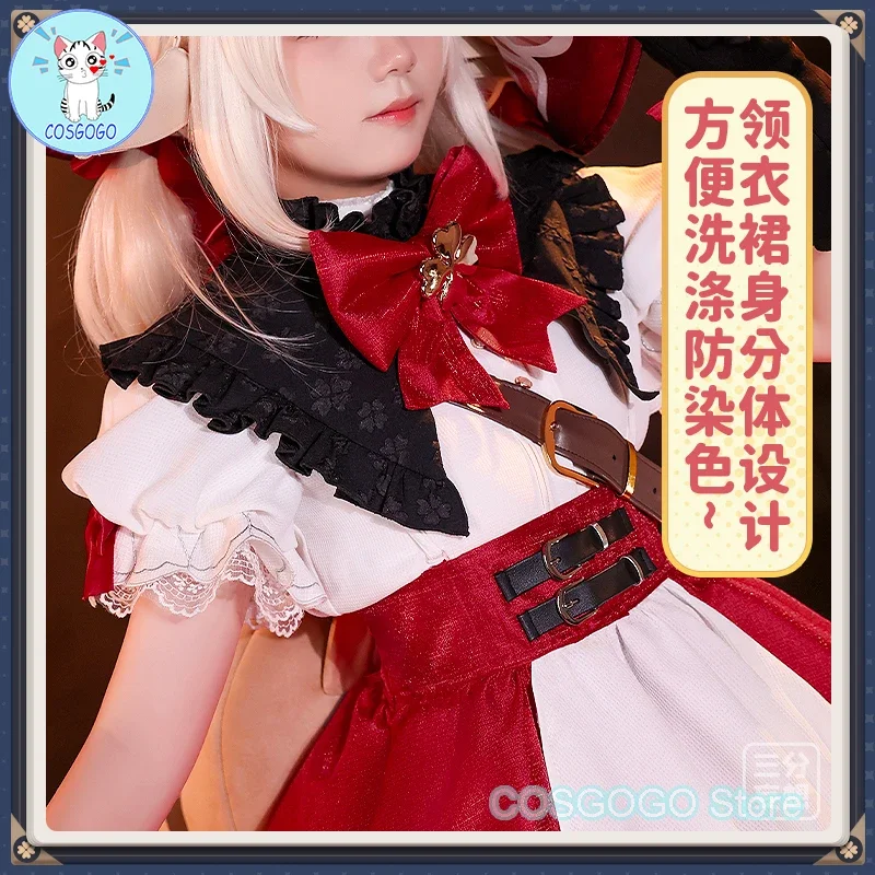 COSGOGO Klee New Skin Daily Dress Cosplay Costume Game Genshin Impact Role-playing Clothing Anime Women Girls Sizes S-XL 2023