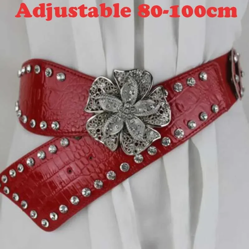 Luxury Strap Rhinestone Belt For Wome Crystal Studded Elastic Corset Belt for Jean Cinto De Strass Girl Clothes Decoration