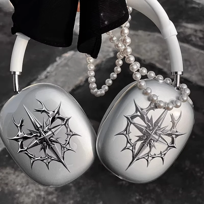 New Thorny Starry Headphone Case for AirPods Max Customized TPU Transparent Soft Shell Cool Creative Earphone Protective Cover