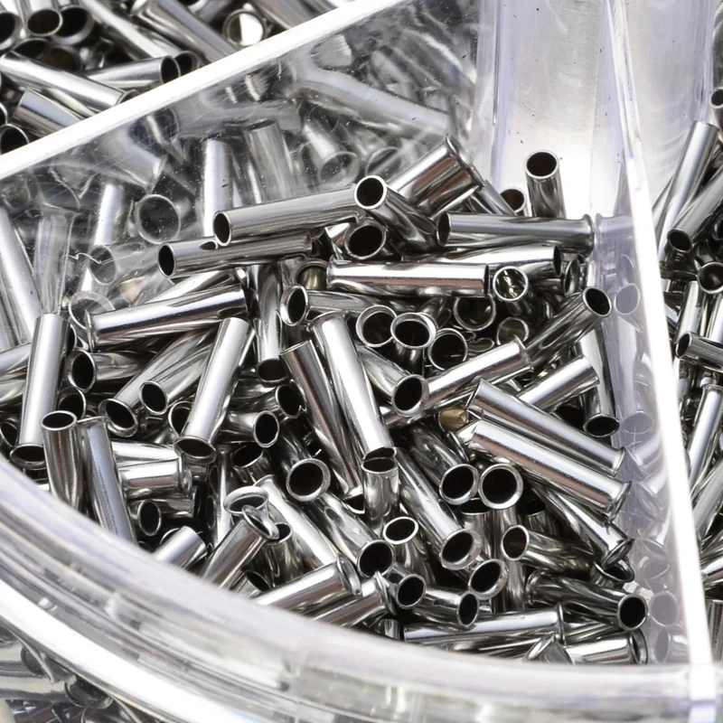 1900pcs Uninsulated Terminal Bare Terminal Tubular Wire End Ferrules Cable Sleeves Simple for Wire Connection Pin Crimp