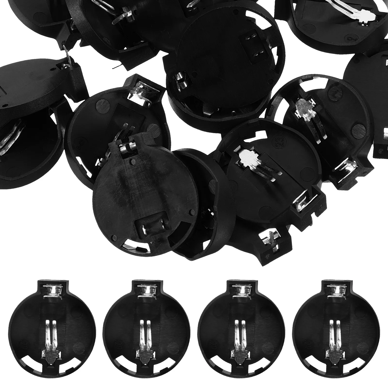 

24pcs Holder Single Coin Button Case Electric Bright Accessory Long Supply For