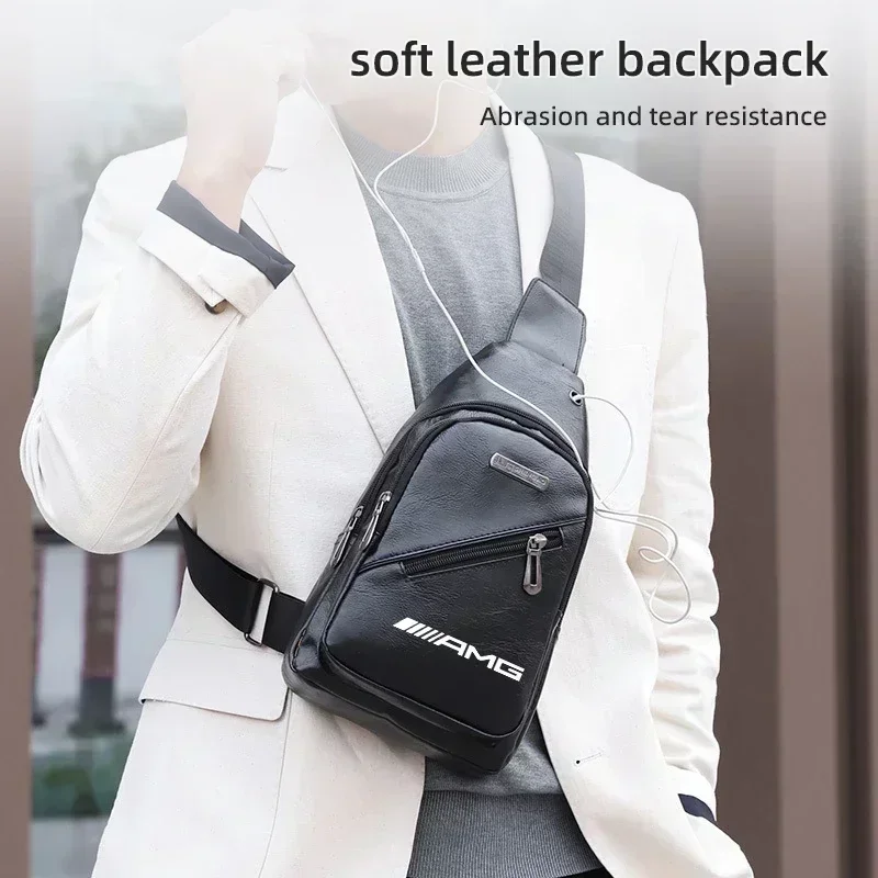 

Мужская нагрудная сумка-органайзер для телефона, наплечная сумка для Mercedes-Benz AMG A, C, E-класса W201, W210, W108, W204, W205, W203, W211, W124, W177, C180