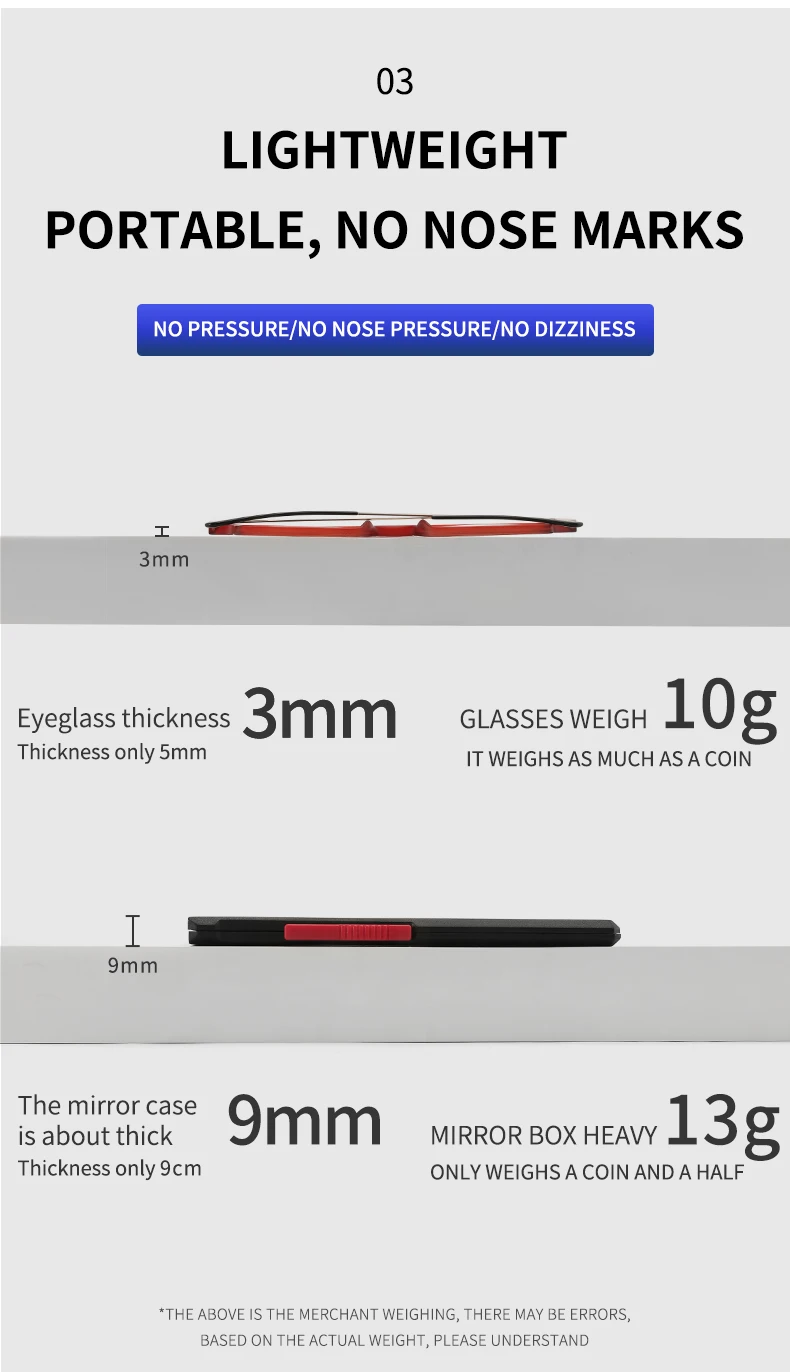 KAEDEK Unisex Neue Mode Klapp Lesebrille Tragbare Anti Augen Überanstrengung Blau Licht Blockieren Leser Gläser Mit Box – Detail 9