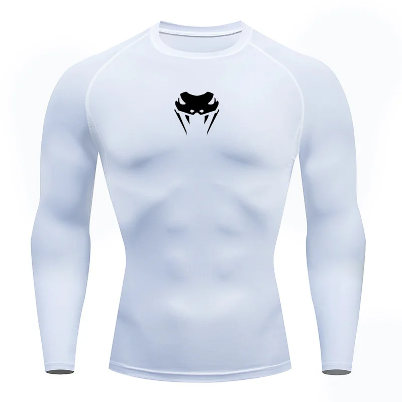 Heren Compressie Sport T-Shirt Korte Mouw Panty Met Lange Mouwen, Sneldrogende, Ademende Boksjujitsu Camping Mma Rashguard