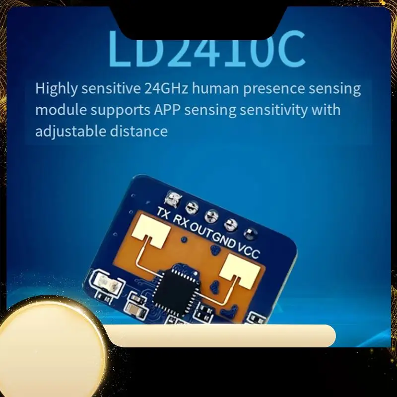 

LD2410C 5V Mini 24G Умный датчик состояния присутствия человека Радарный модуль миллиметровой волны