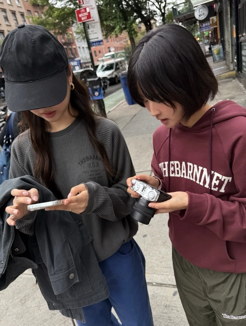 เสื้อสเวตเตอร์ลายหินอ่อนทรงหลวมสบายๆ สไตล์ลำลองสำหรับผู้หญิง รุ่นใหม่ประจำฤดูใบไม้ร่วงและฤดูหนาว แขนยาว คอกลม เหมาะสำหรับใส่ไปทำงาน