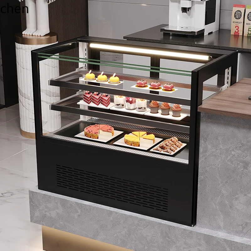 ZML Refrigerated Display Cabinet Desktop Small Air-cooled Frost-free Beverage Dessert Bar West Point Fresh-keeping Cabinet