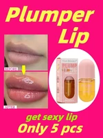 Aceite regordete de labios de larga duración, potenciador de volumen instantáneo, suero labial, colágeno, volumen de labios, aumenta el brillo de labios, cosmético Sexy
