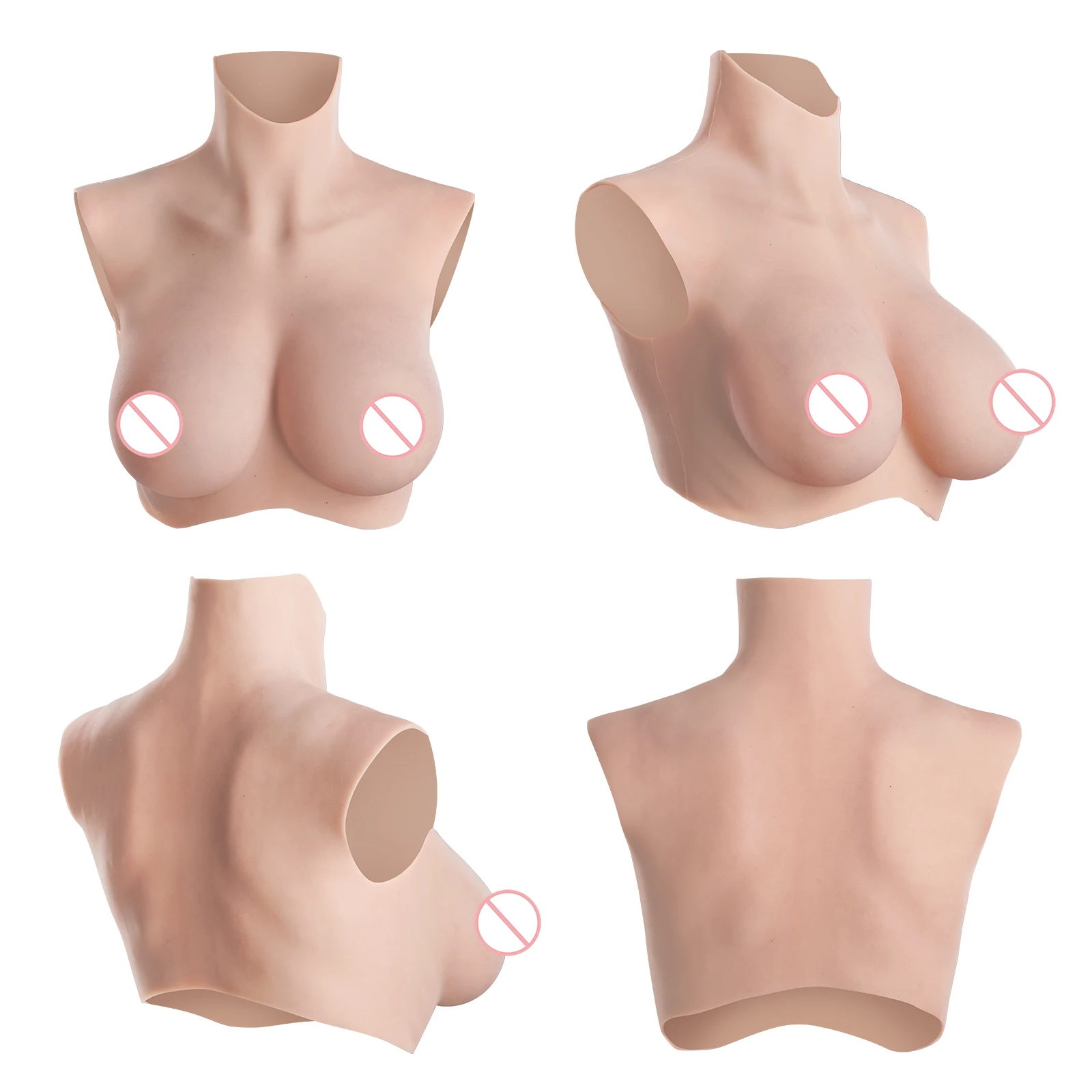 KUMIHO 8G Realistic Breast Form Silicone with Airbag No Oil Sissy Fake Chest Transgender Man Fake Boobs for Crossdresser