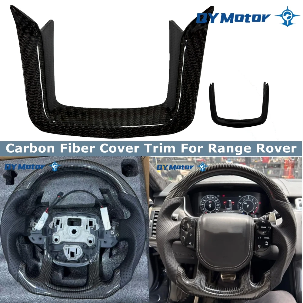 

Накладка на руль из настоящего углеродного волокна для Land Rover Range Rover Sport 2014 2015 2016 2017 2018 2019 L494 украшение