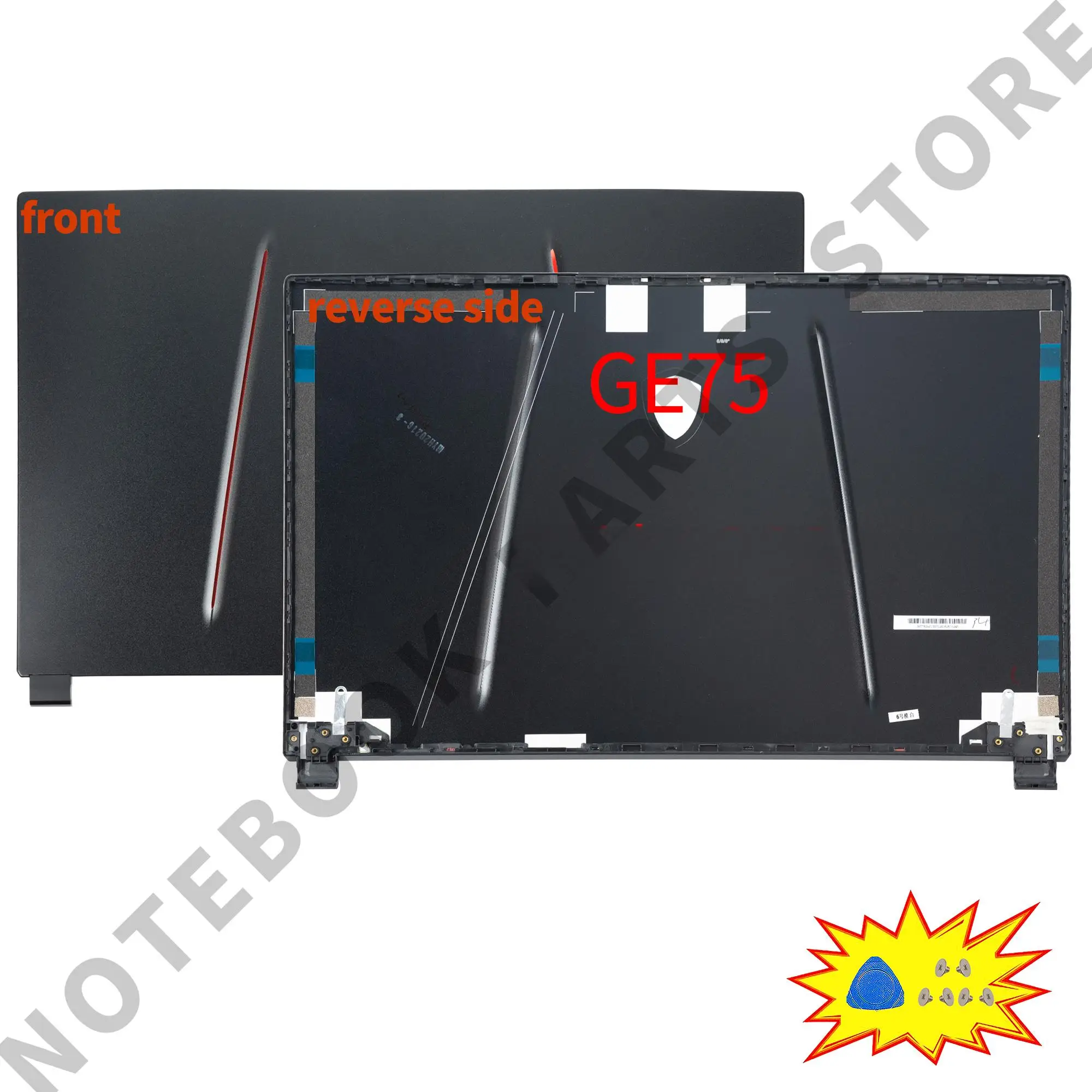 Laptop Housing Case For GE75 GP75 GL75 RAIDER/Leopard 8SG 9SE MS-17E3 17E7 17E9 New Back Cover Bezel Hinges PC Parts Replace