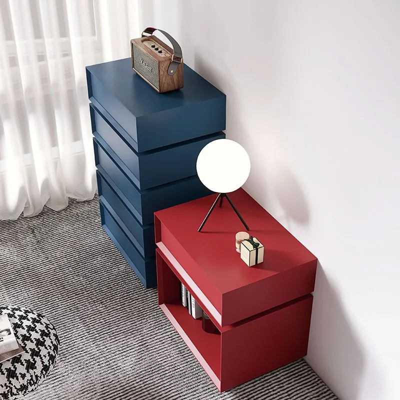 Creative rotatable storage bedside table Modern light luxury living room storage cabinet