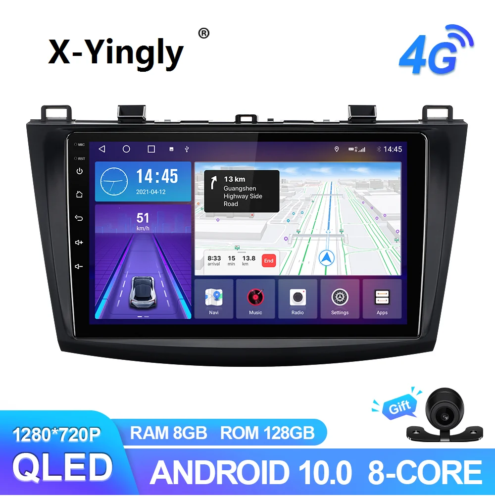 

Car Radio Player For Mazda 3 2009-2013 Hatchback Head Unit Android 10.0 Multimedia GPS Navigation Wireless Carplay DSP