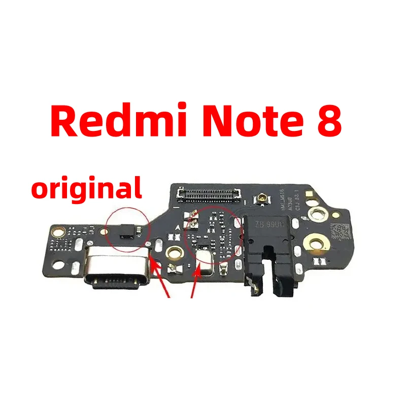 Original For Redmi Note 8 Note 8 Pro Dock Connector USB Charger Charging Port Flex Cable Board Replacement