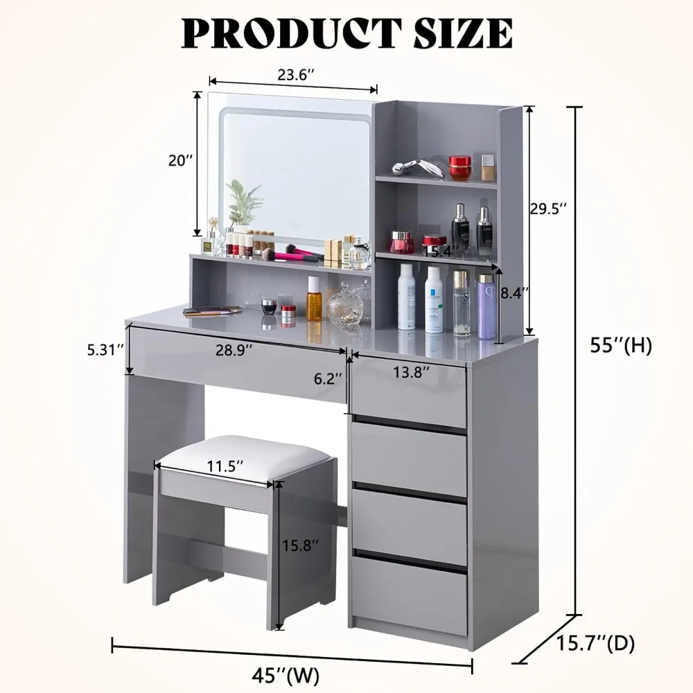 Makeup Vanity Table Set 45