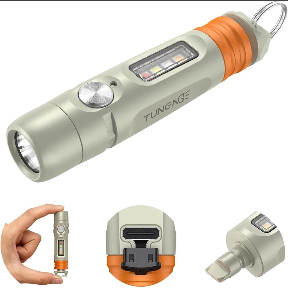 

TUNENGE S15PRO-TK 7075 Aluminum multi-function flashlight,750 High Lumens Mini Flashlight, Screwdriver & Quick-Release Tail Cap