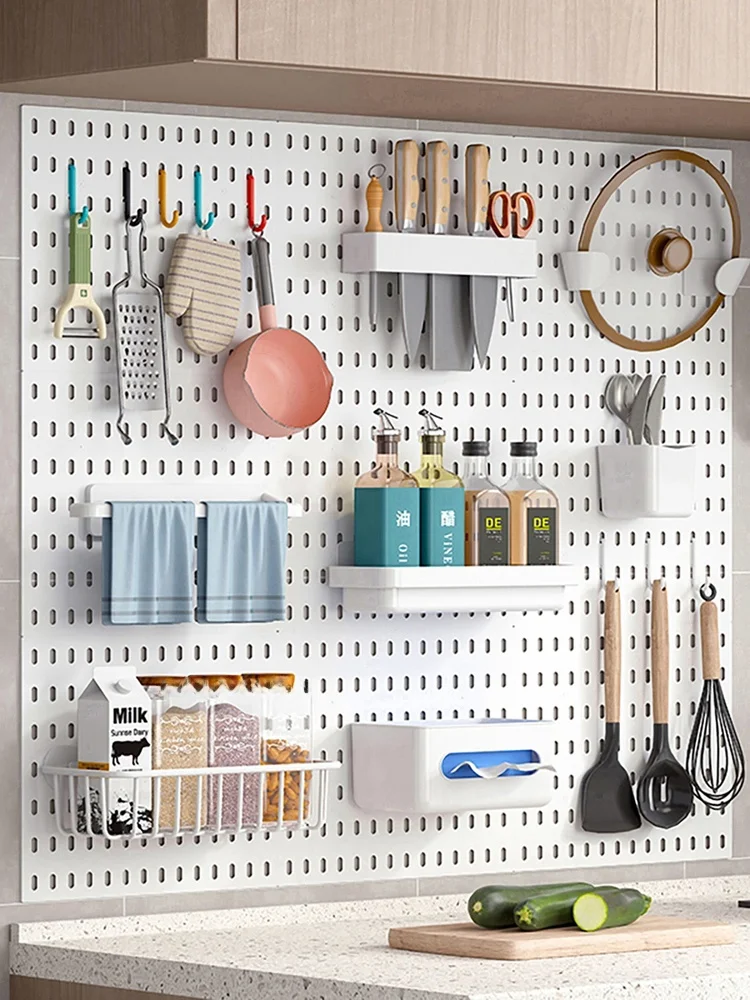 

Kitchen Special Hole Board Hook Ra No Punching Wall Mounted Knife Holder Storage elf Desk Partition Accories