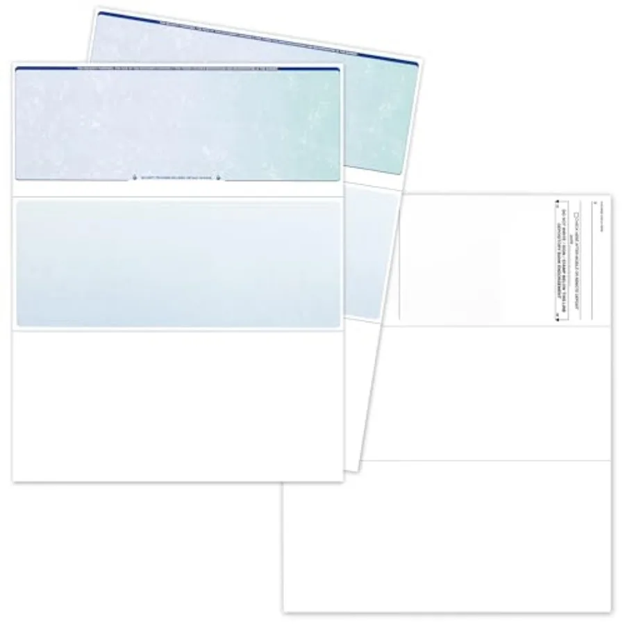 CheckOMatic Business Checks on Top, Computer Blank Check Paper,,QuickBooks Compatible, for Laser/Inkjet Printers, Security Feat
