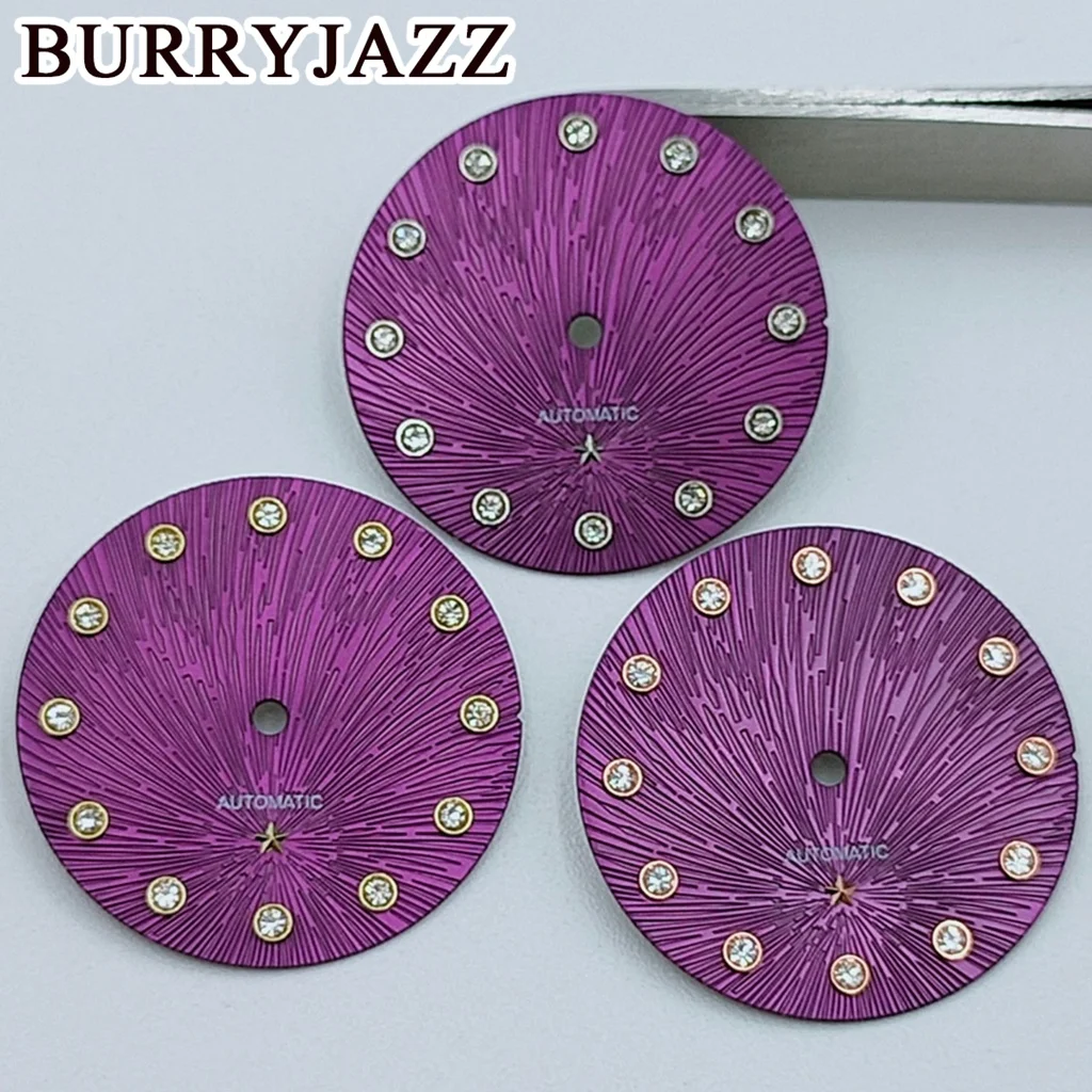 BURRYJAZZ 24.5 مللي متر الطلب ساعة ديفيل الطلب مع مؤشر الماس ستار الديكور صالح ل NH05 NH06 ساعة نسائية تعديل الملحقات